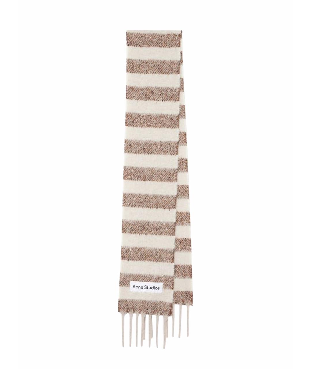 ACNE STUDIOS Бежевый шерстяной шарф, фото 1