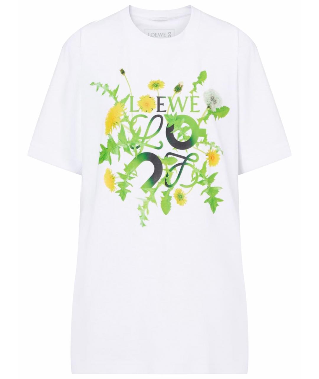 LOEWE Белая хлопковая футболка, фото 1