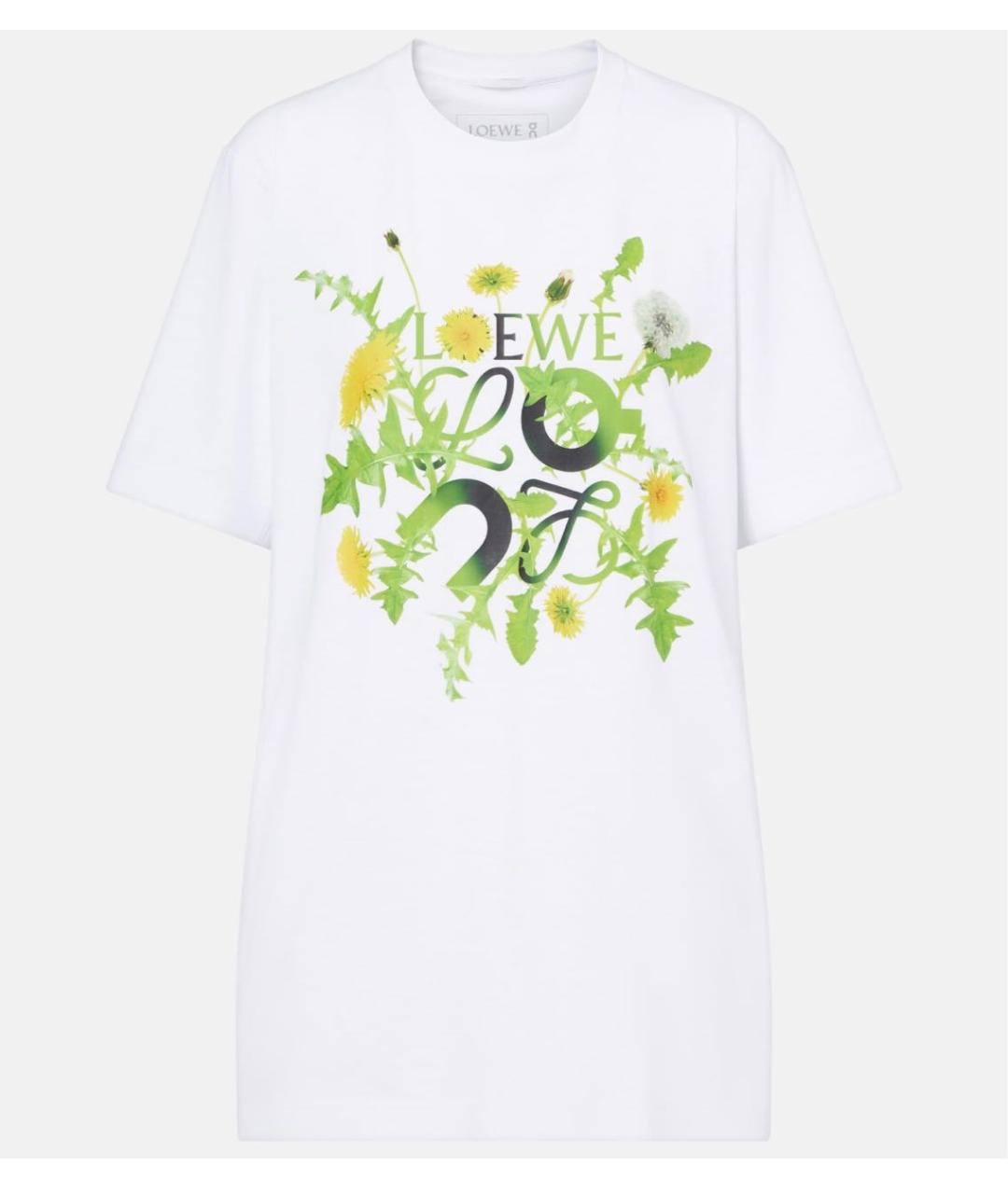 LOEWE Белая хлопковая футболка, фото 5