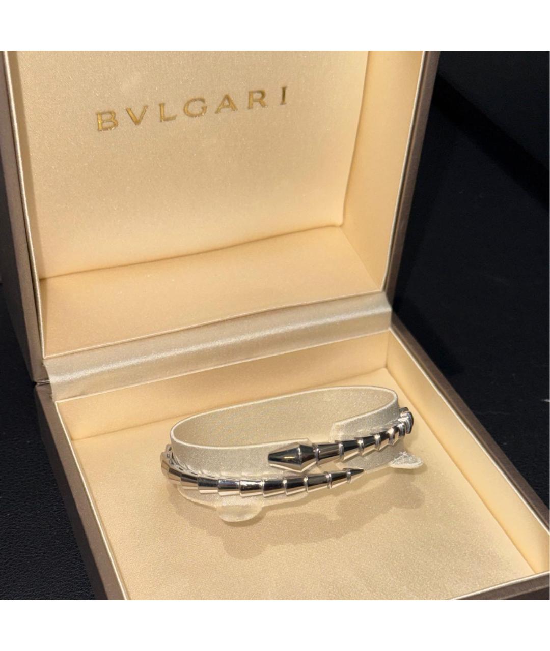 BVLGARI Серебрянный браслет из белого золота, фото 2