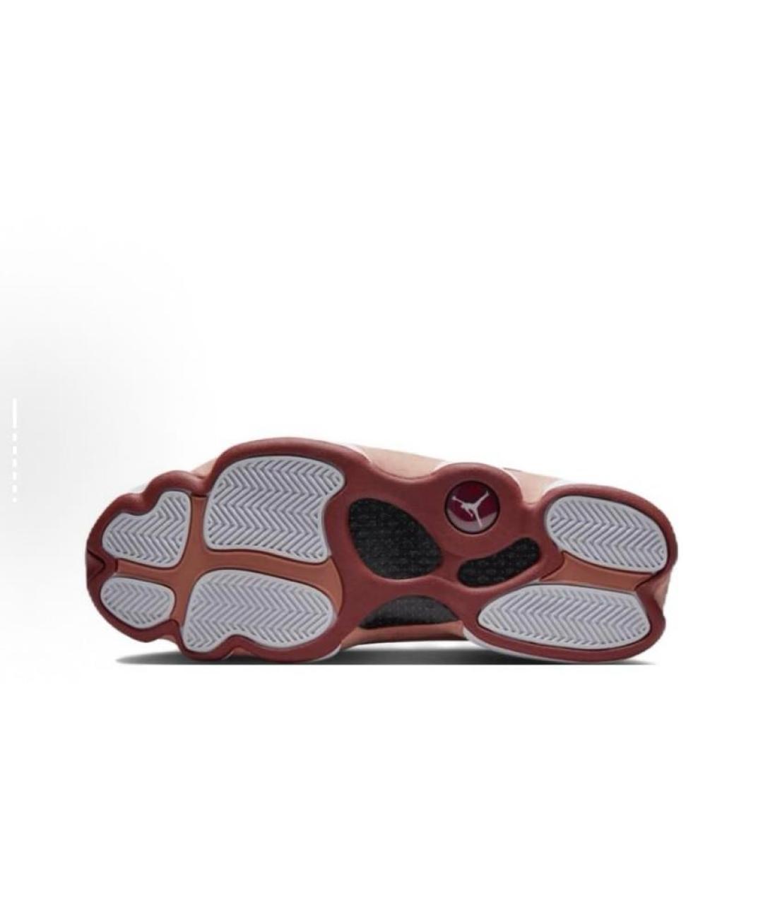 JORDAN Бордовые кожаные кроссовки, фото 6