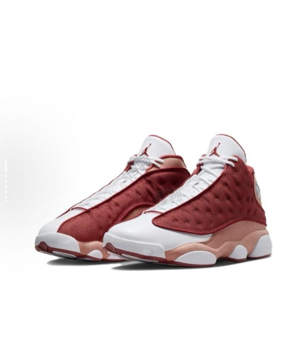 JORDAN Бордовые кожаные кроссовки, фото 3