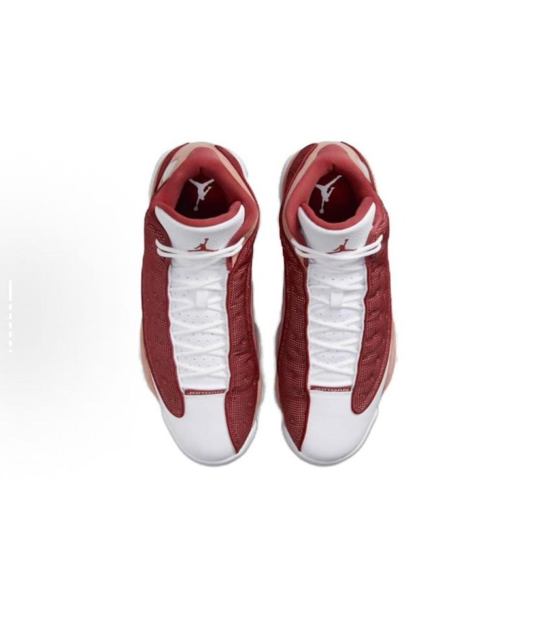 JORDAN Бордовые кожаные кроссовки, фото 4