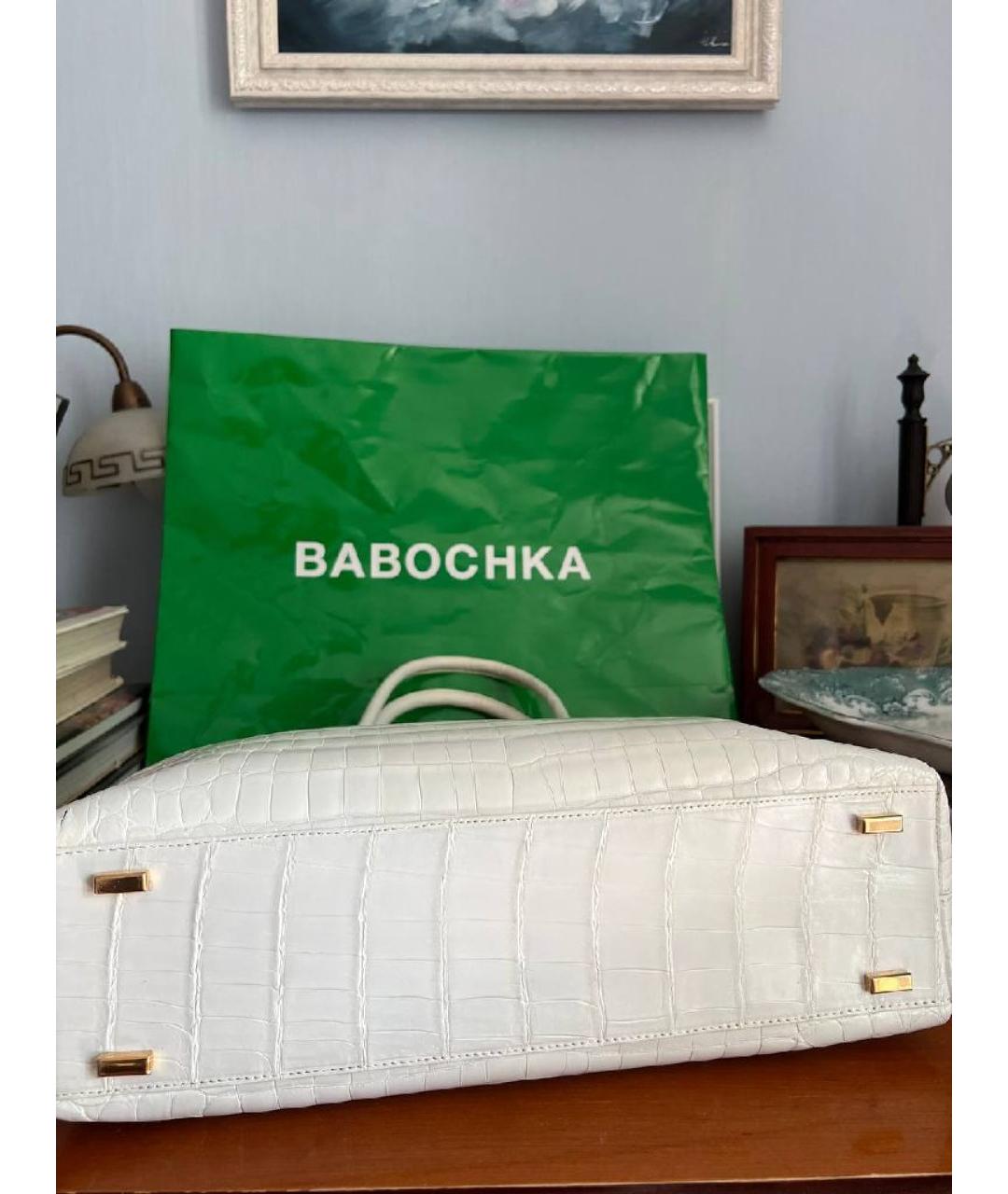 ZILLI Белая сумка через плечо из экзотической кожи, фото 5