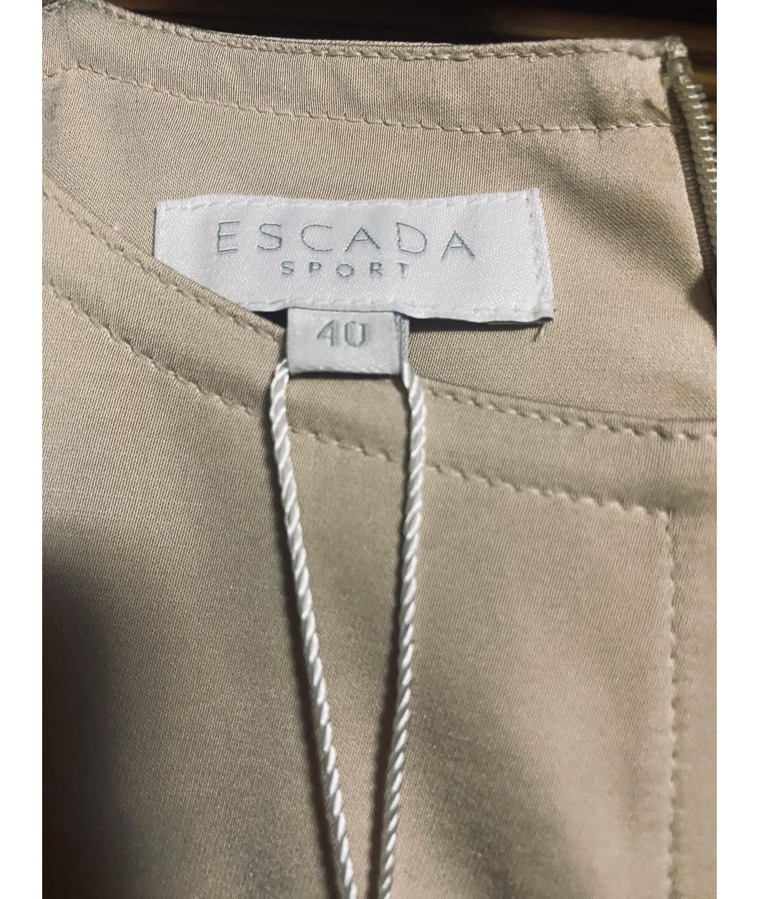 ESCADA Бежевый вискозный костюм с юбками, фото 3