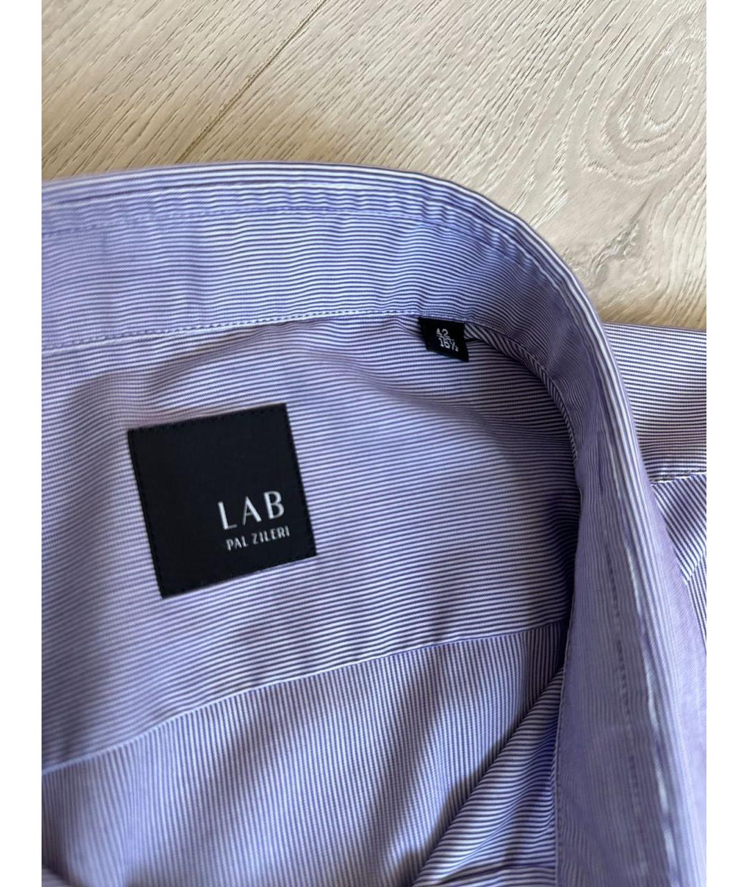 PAL ZILERI Синяя хлопковая классическая рубашка, фото 3