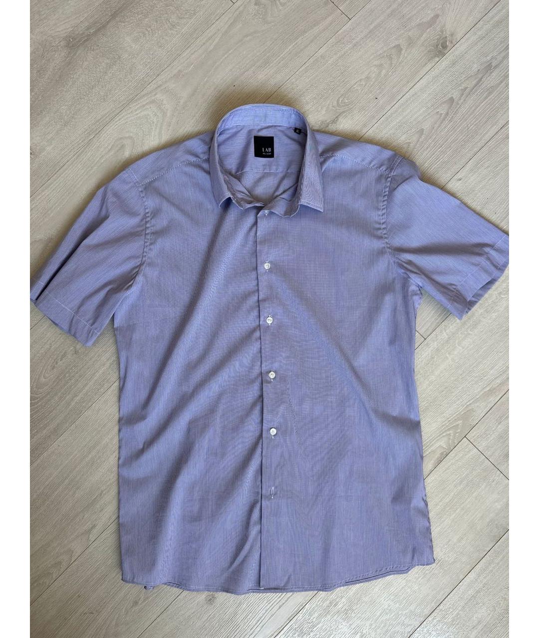 PAL ZILERI Синяя хлопковая классическая рубашка, фото 4