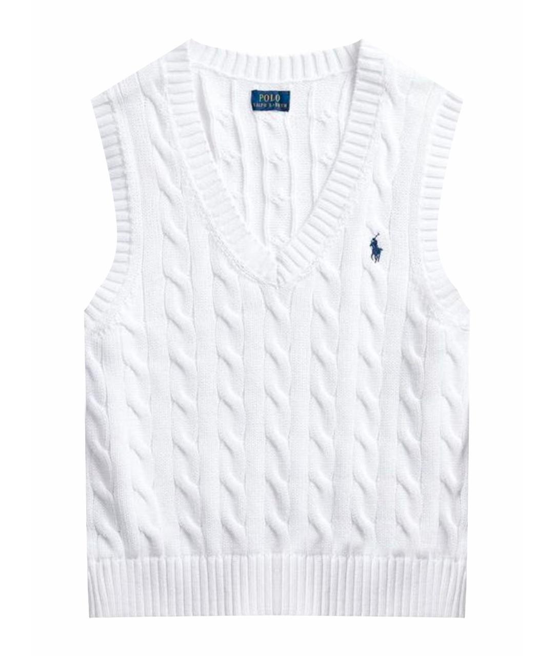 POLO RALPH LAUREN Белая хлопковая жилетка, фото 1