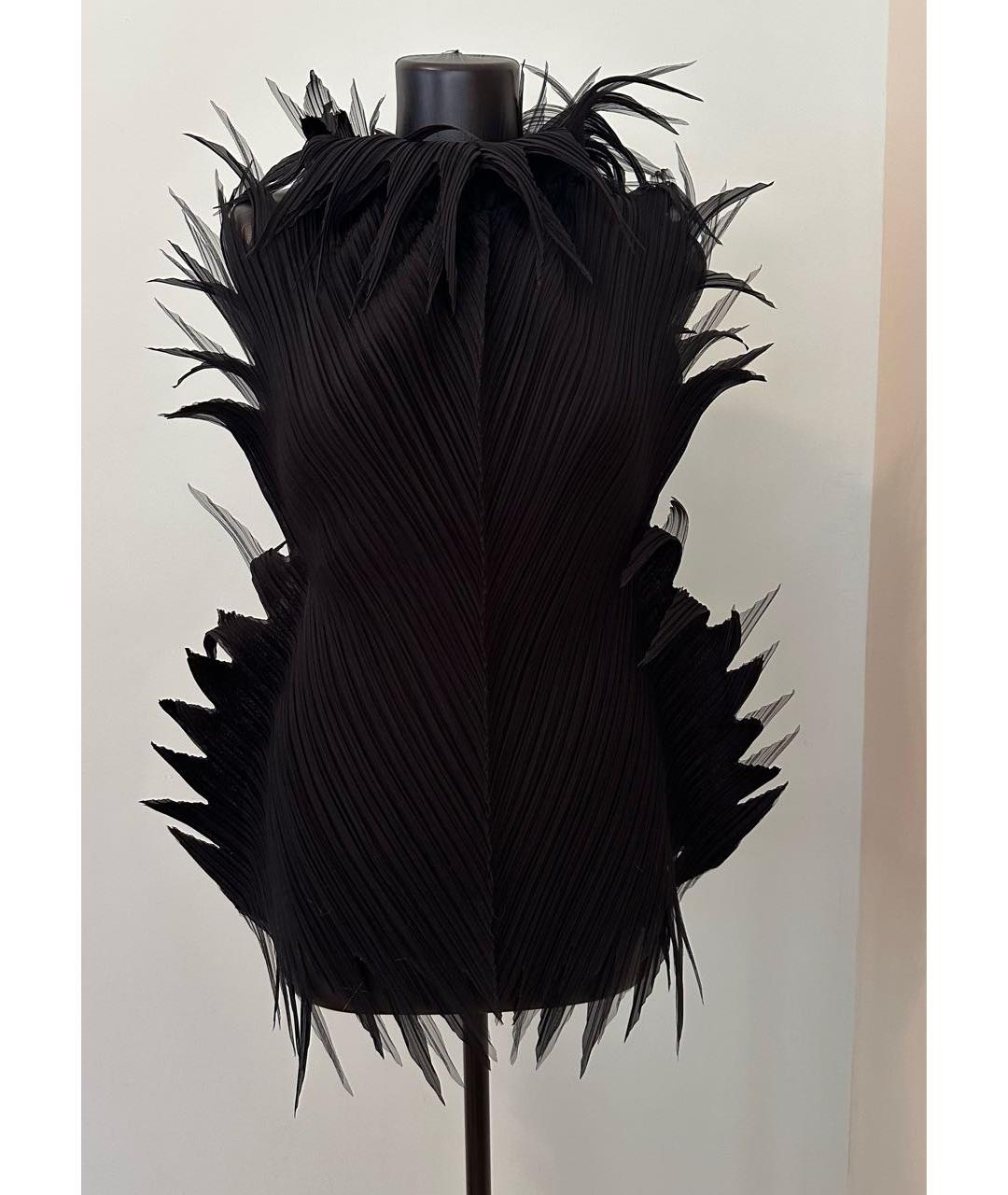 ISSEY MIYAKE Черная полиэстеровая блузы, фото 6