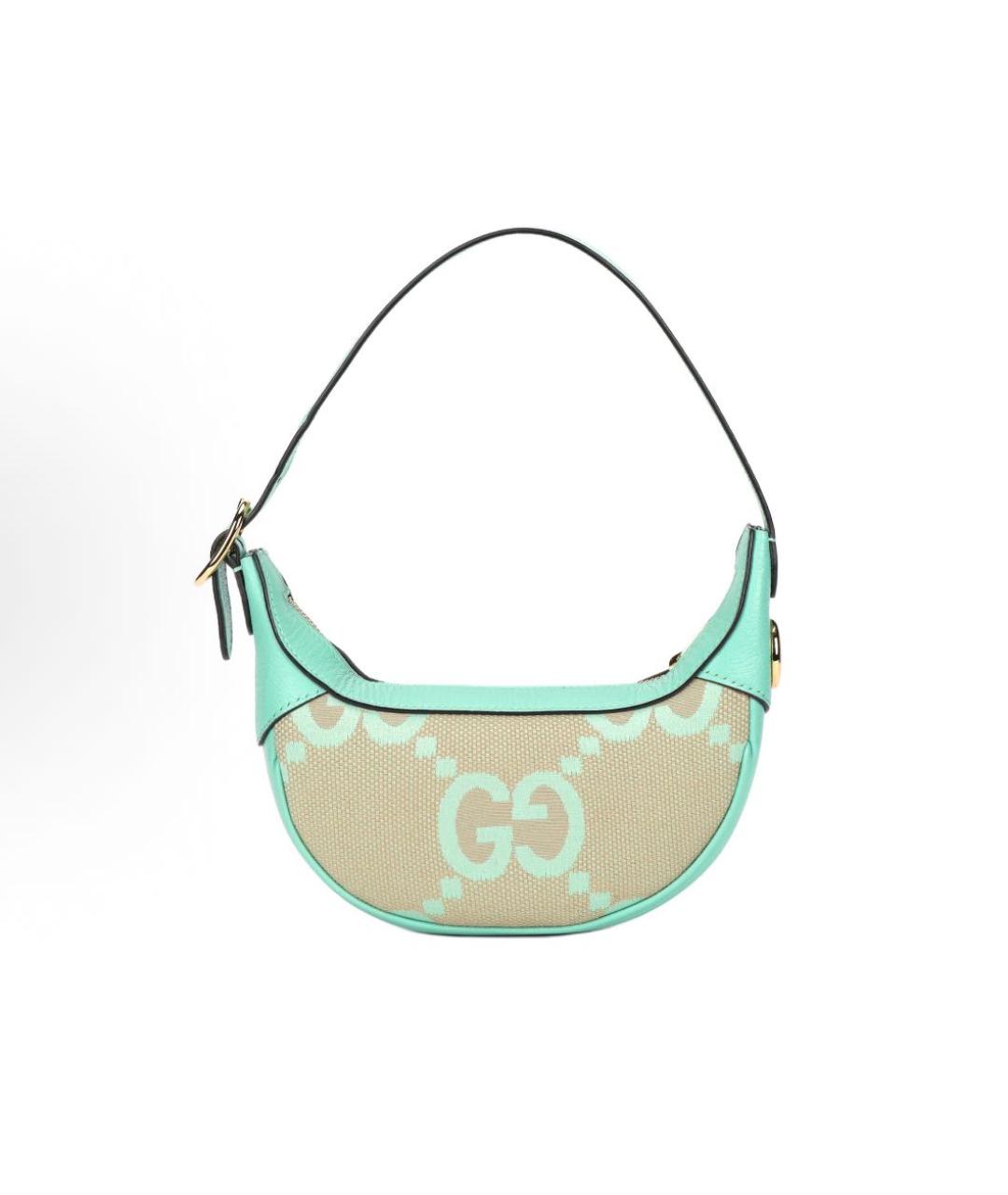 GUCCI Бирюзовая сумка с короткими ручками, фото 5