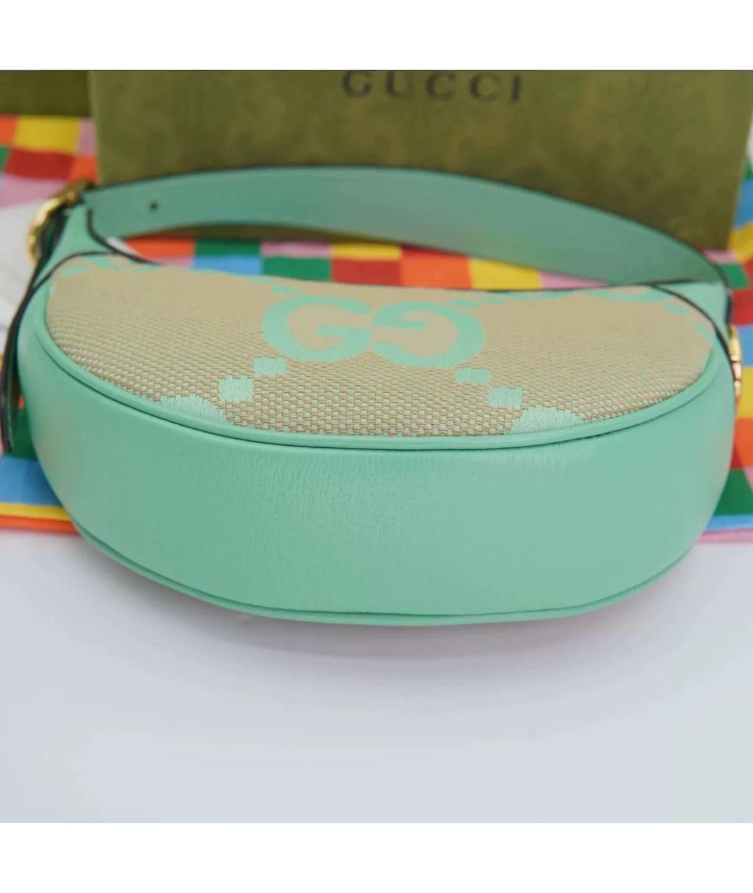 GUCCI Бирюзовая сумка с короткими ручками, фото 3