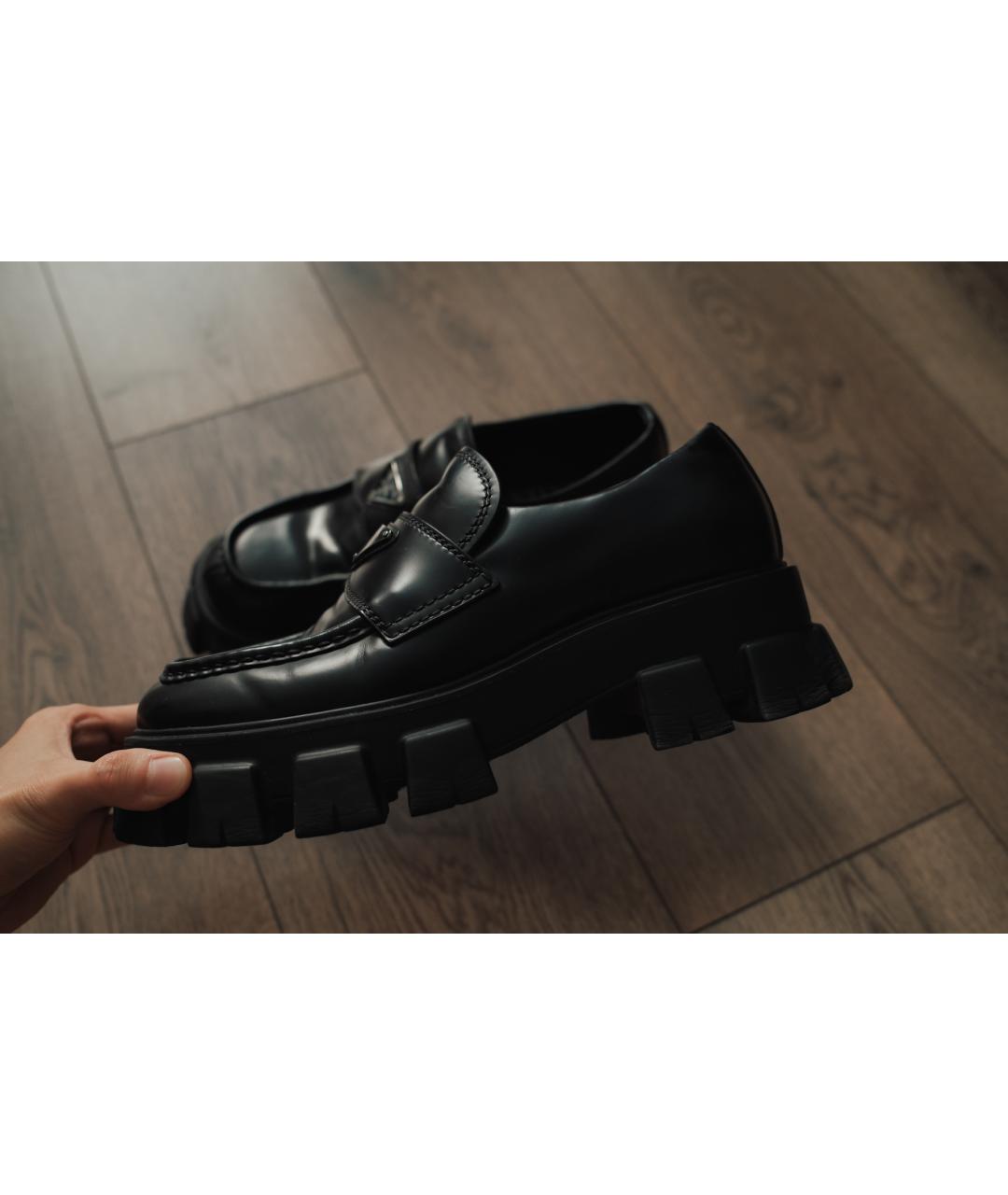 PRADA Черные кожаные лоферы, фото 7