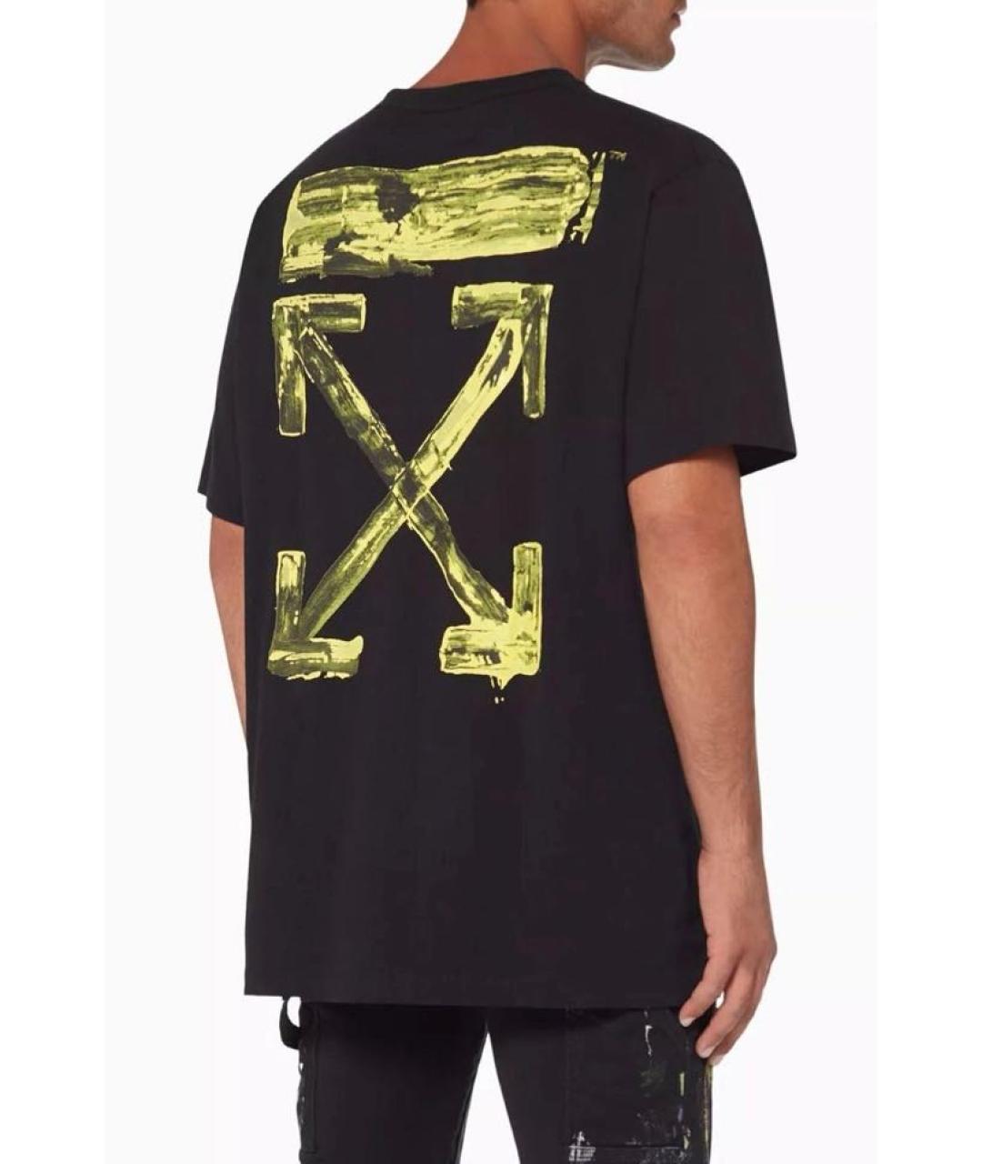 OFF-WHITE Черная хлопковая футболка, фото 3