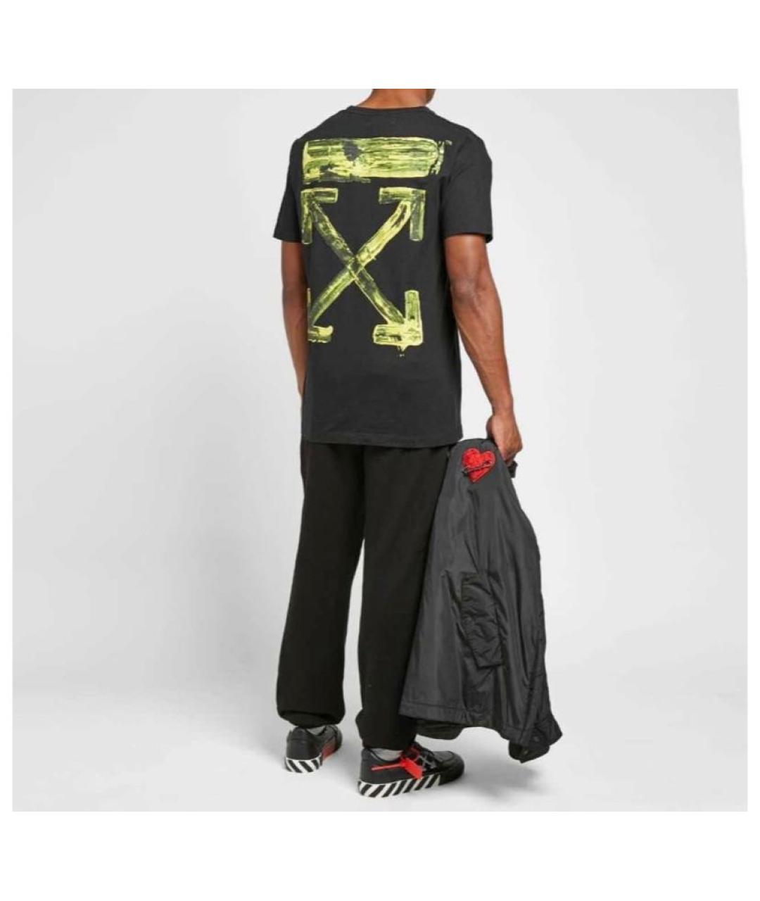 OFF-WHITE Черная хлопковая футболка, фото 7