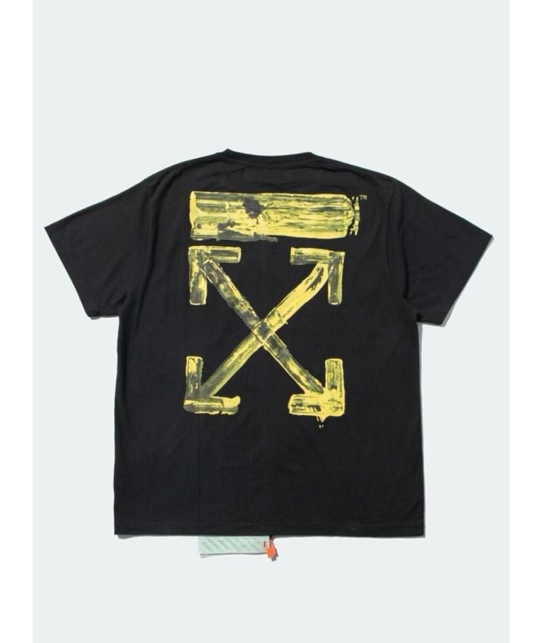 OFF-WHITE Черная хлопковая футболка, фото 2