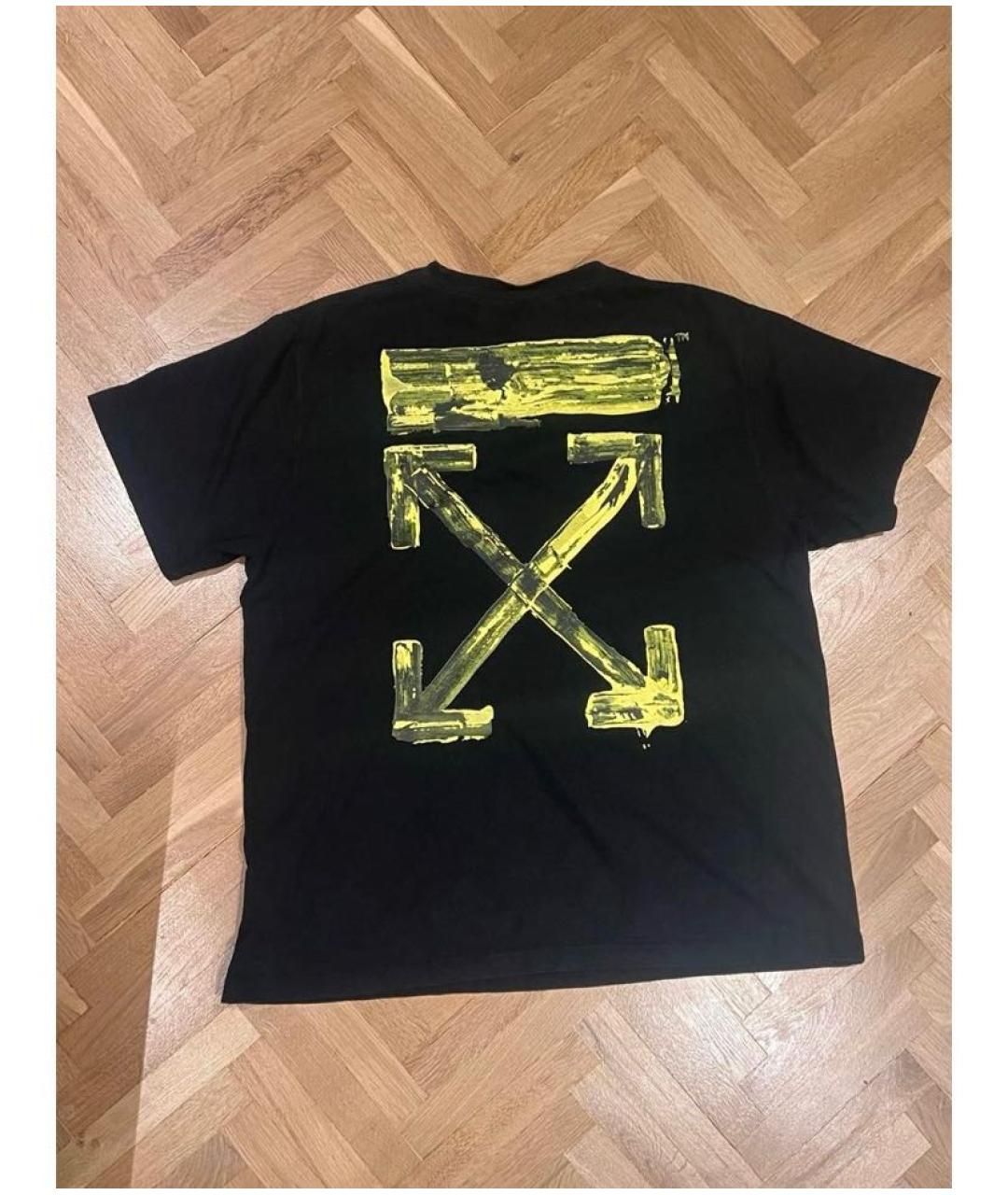 OFF-WHITE Черная хлопковая футболка, фото 8