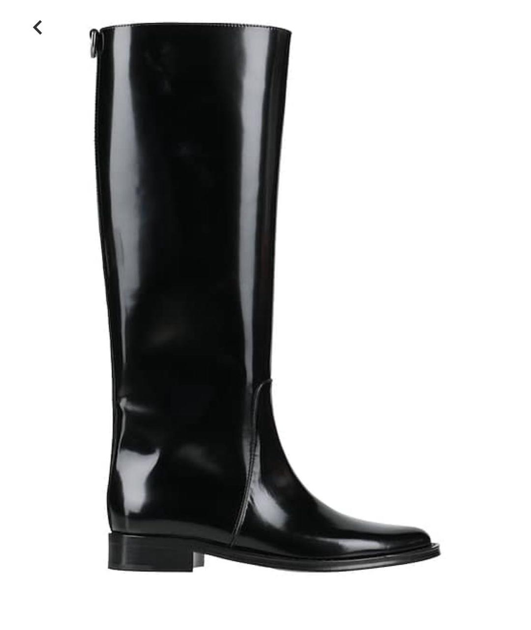 SAINT LAURENT Черные сапоги из лакированной кожи, фото 1