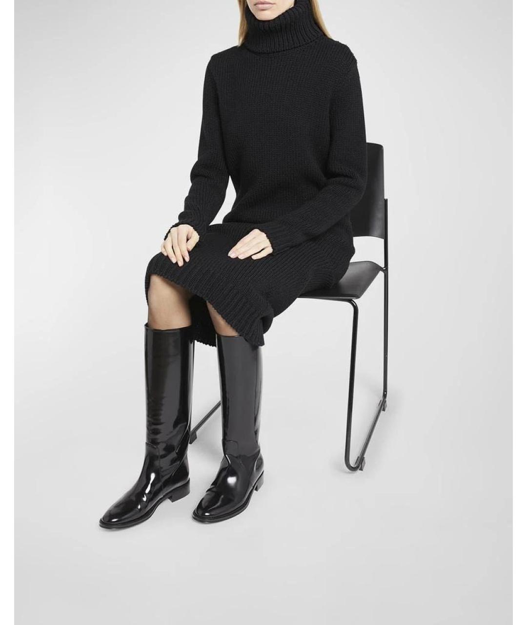 SAINT LAURENT Черные сапоги из лакированной кожи, фото 3