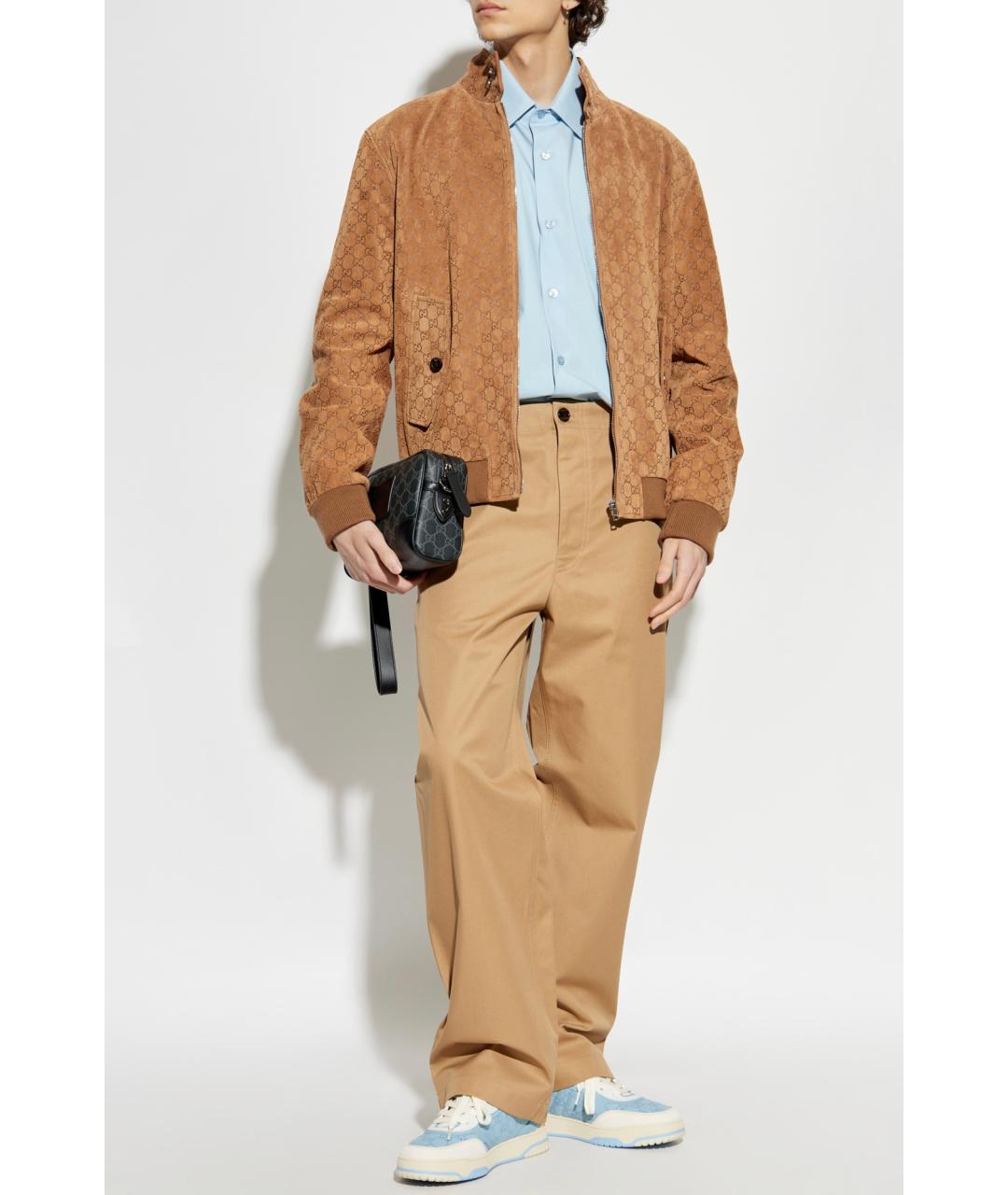GUCCI Бежевые повседневные брюки, фото 4