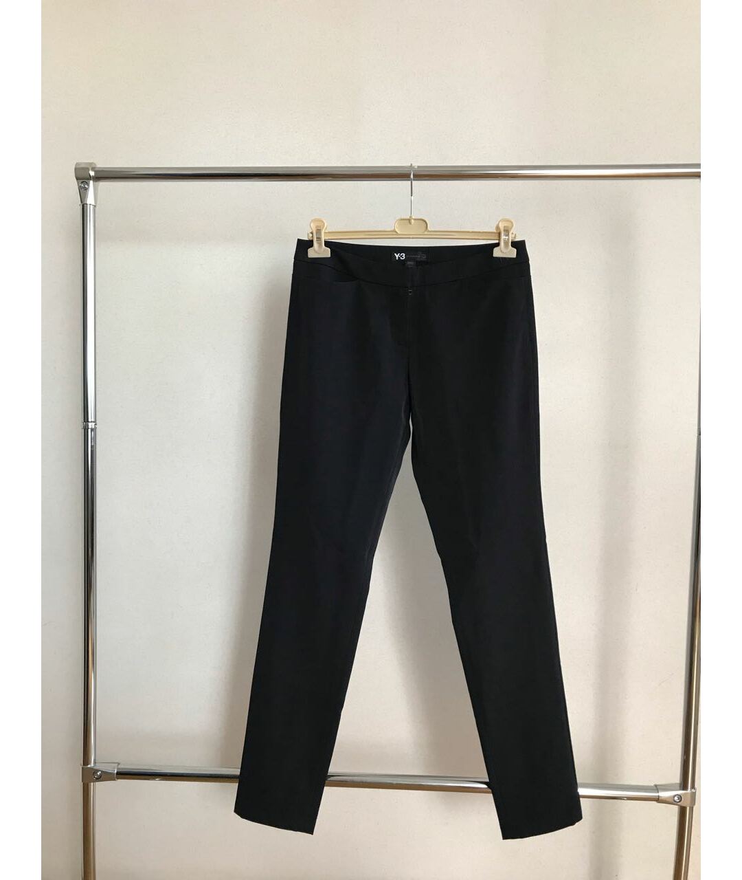 Y-3 Черные полиамидовые брюки узкие, фото 5