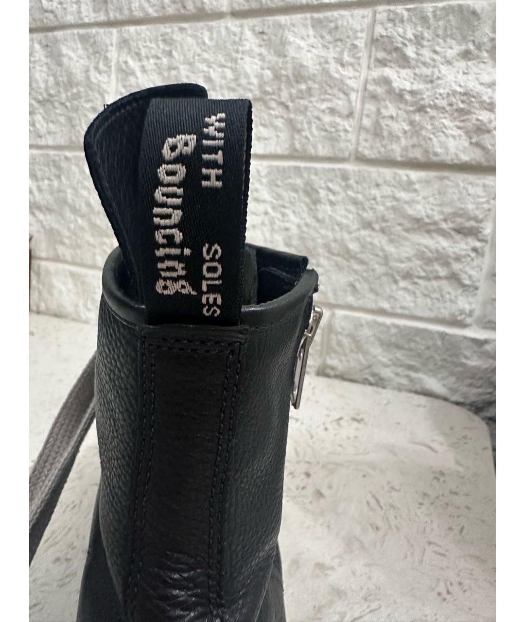 DR. MARTENS Черные кожаные высокие ботинки, фото 6