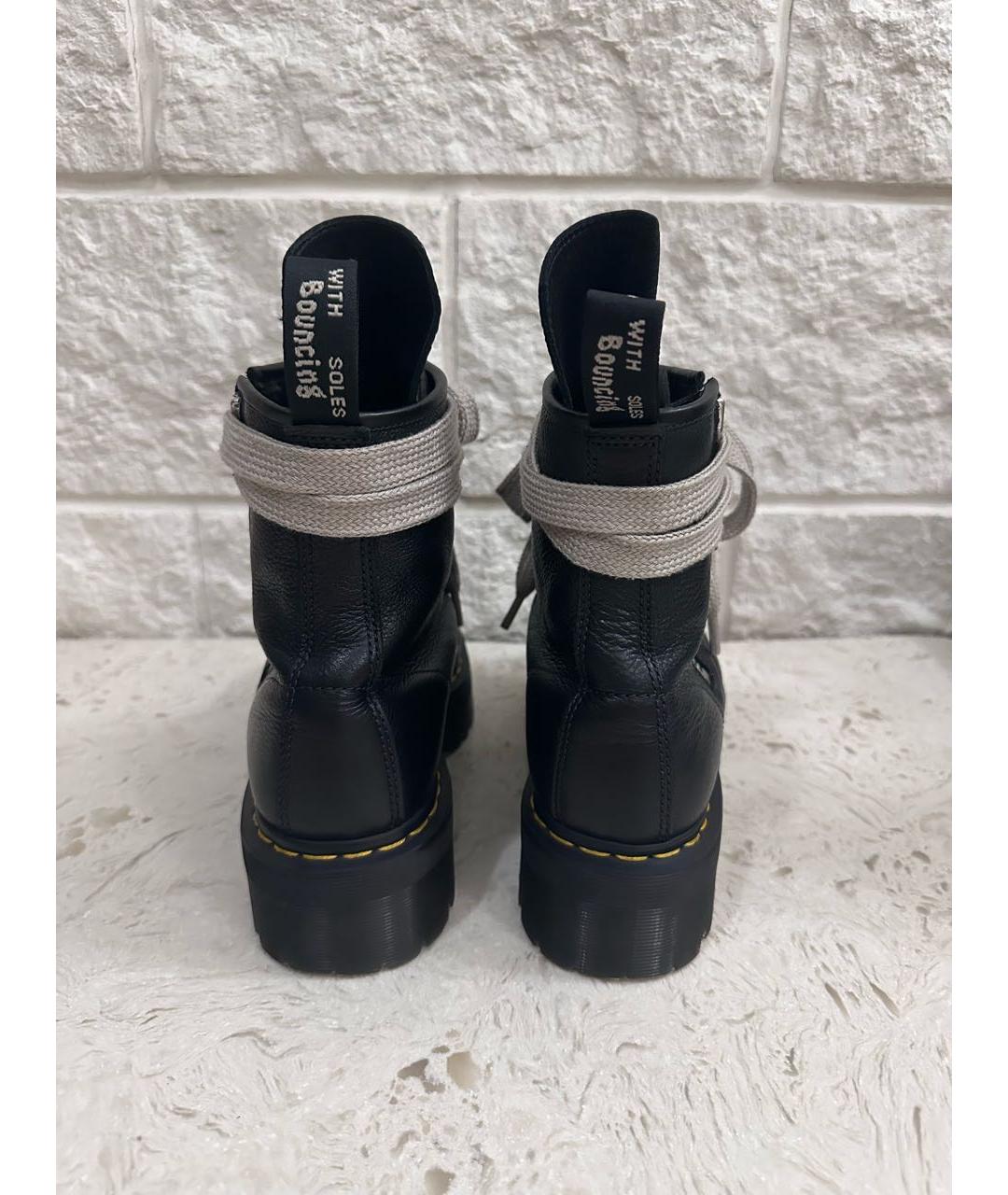 DR. MARTENS Черные кожаные высокие ботинки, фото 3