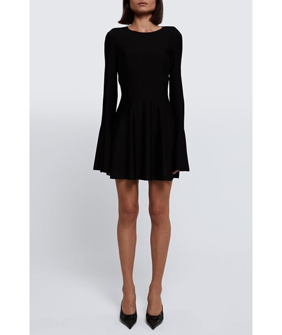 SAINT LAURENT Черное вискозное коктейльное платье, фото 4