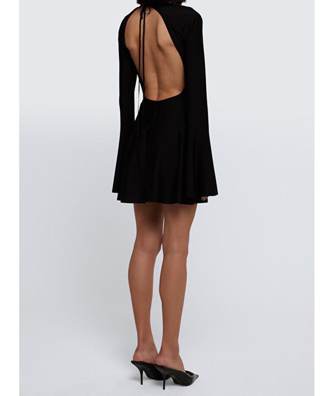 SAINT LAURENT Черное вискозное коктейльное платье, фото 8