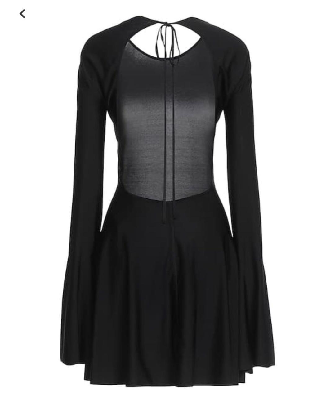 SAINT LAURENT Черное вискозное коктейльное платье, фото 2