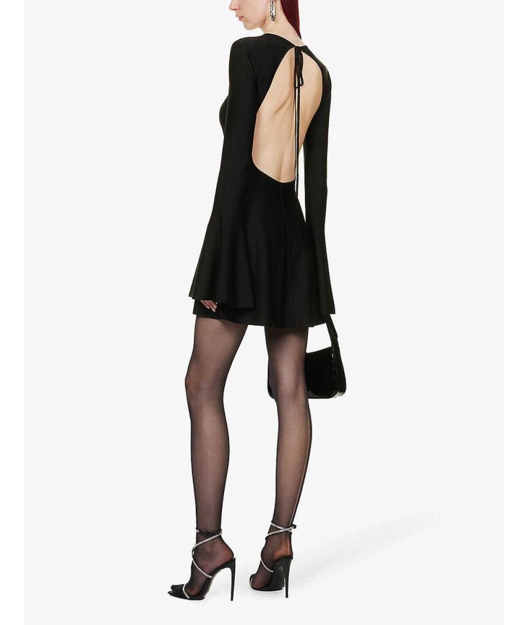SAINT LAURENT Черное вискозное коктейльное платье, фото 5