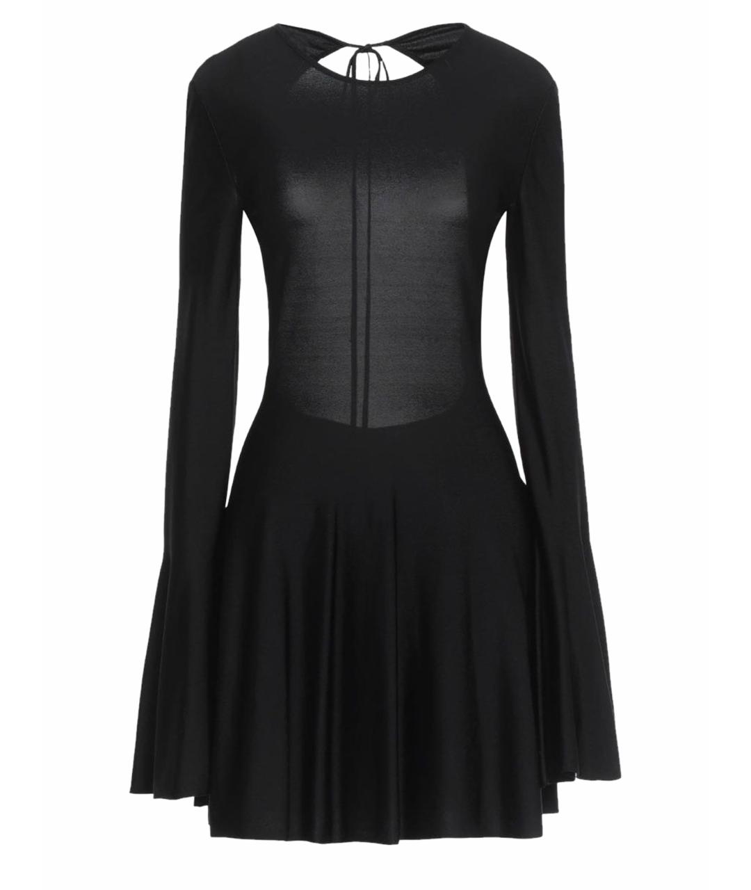 SAINT LAURENT Черное вискозное коктейльное платье, фото 1