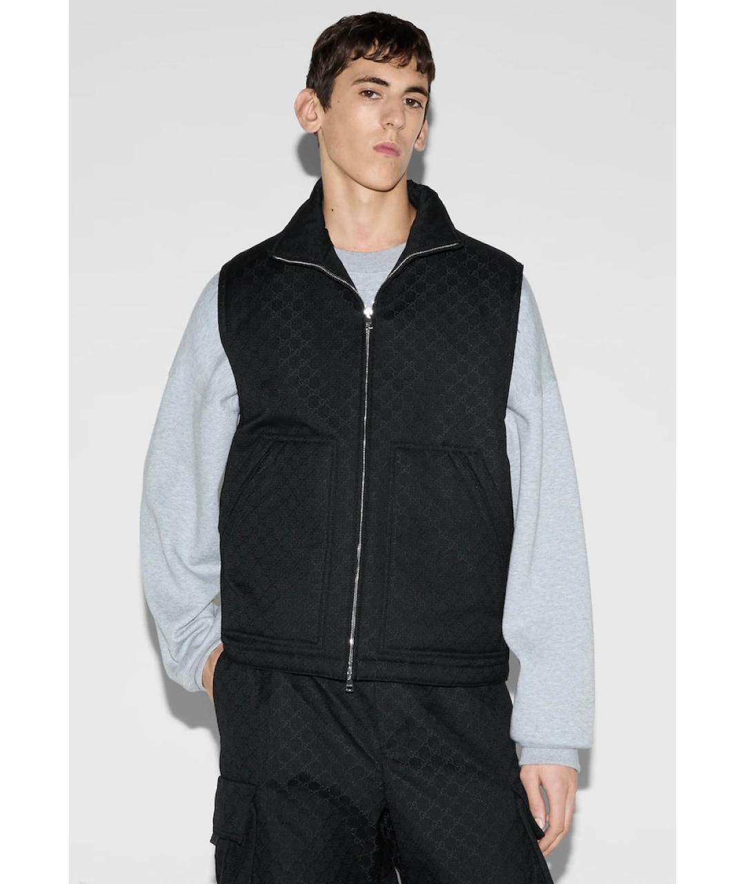 GUCCI Черный жилет, фото 2