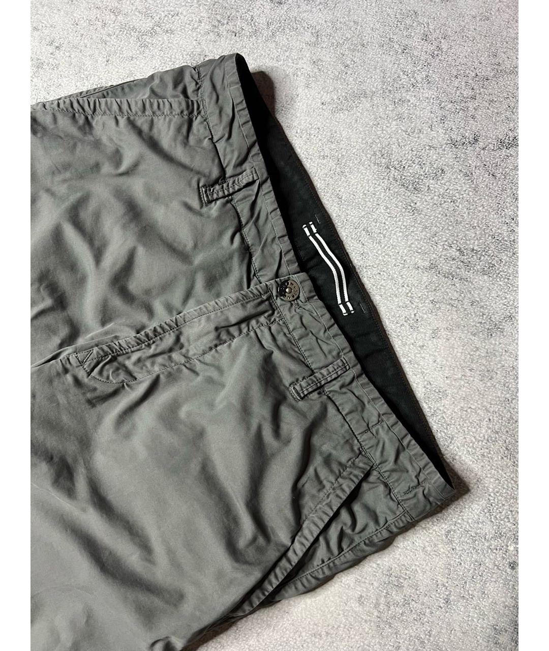 STONE ISLAND Серые хлопко-эластановые брюки чинос, фото 7