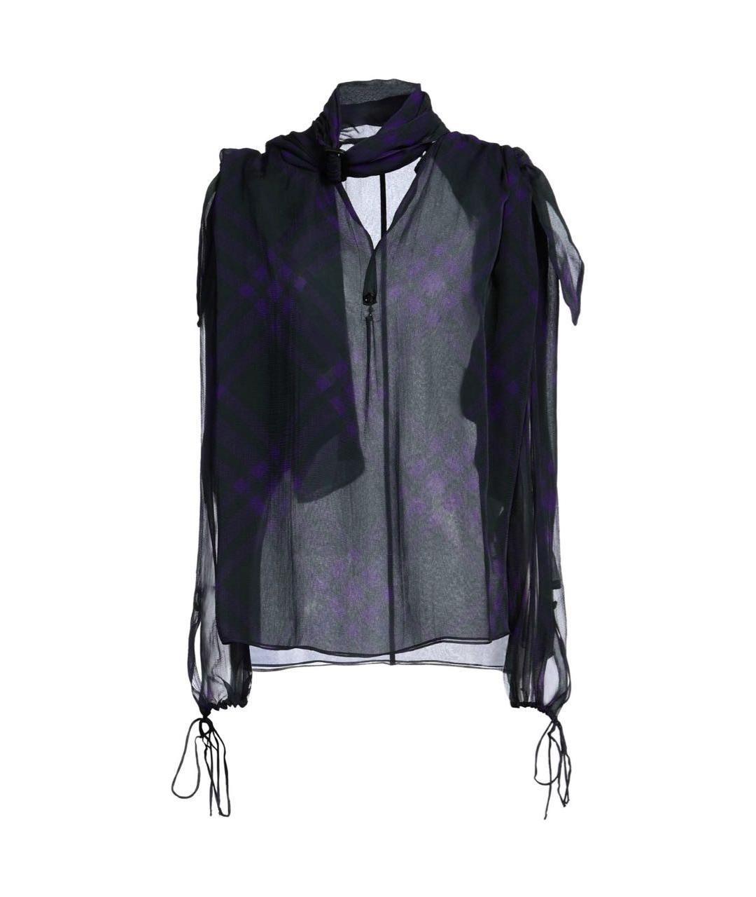 BURBERRY Фиолетовая шелковая блузы, фото 1