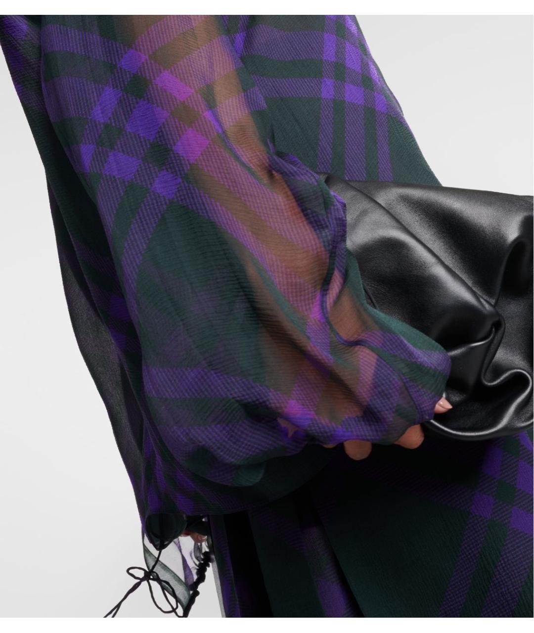 BURBERRY Фиолетовая шелковая блузы, фото 6