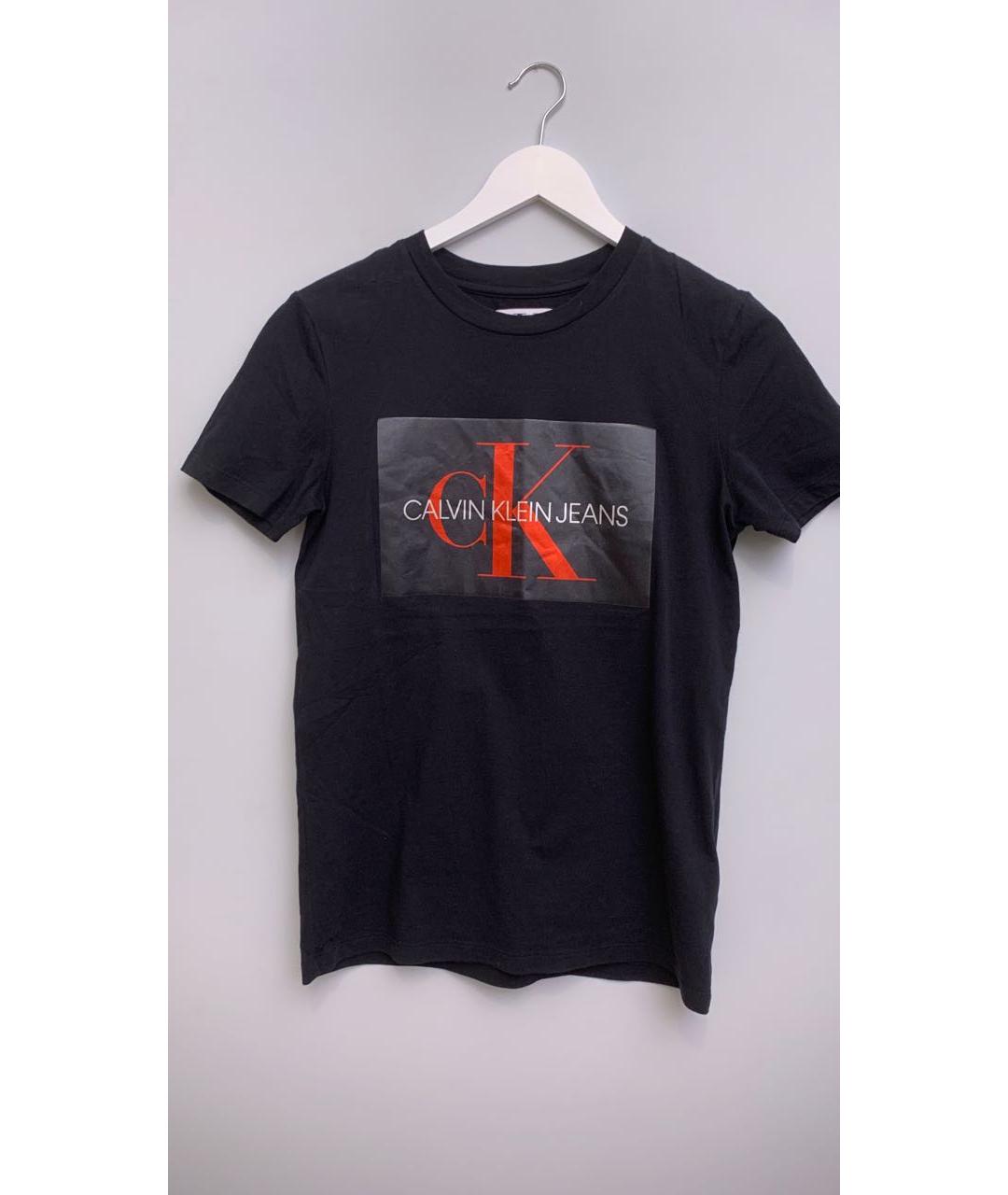 CALVIN KLEIN Черная хлопковая футболка, фото 6