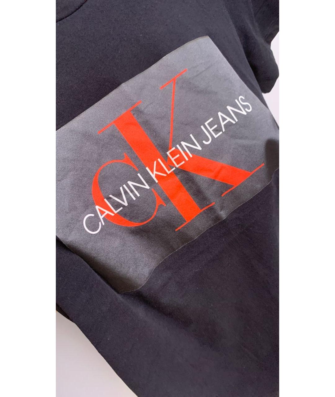CALVIN KLEIN Черная хлопковая футболка, фото 5