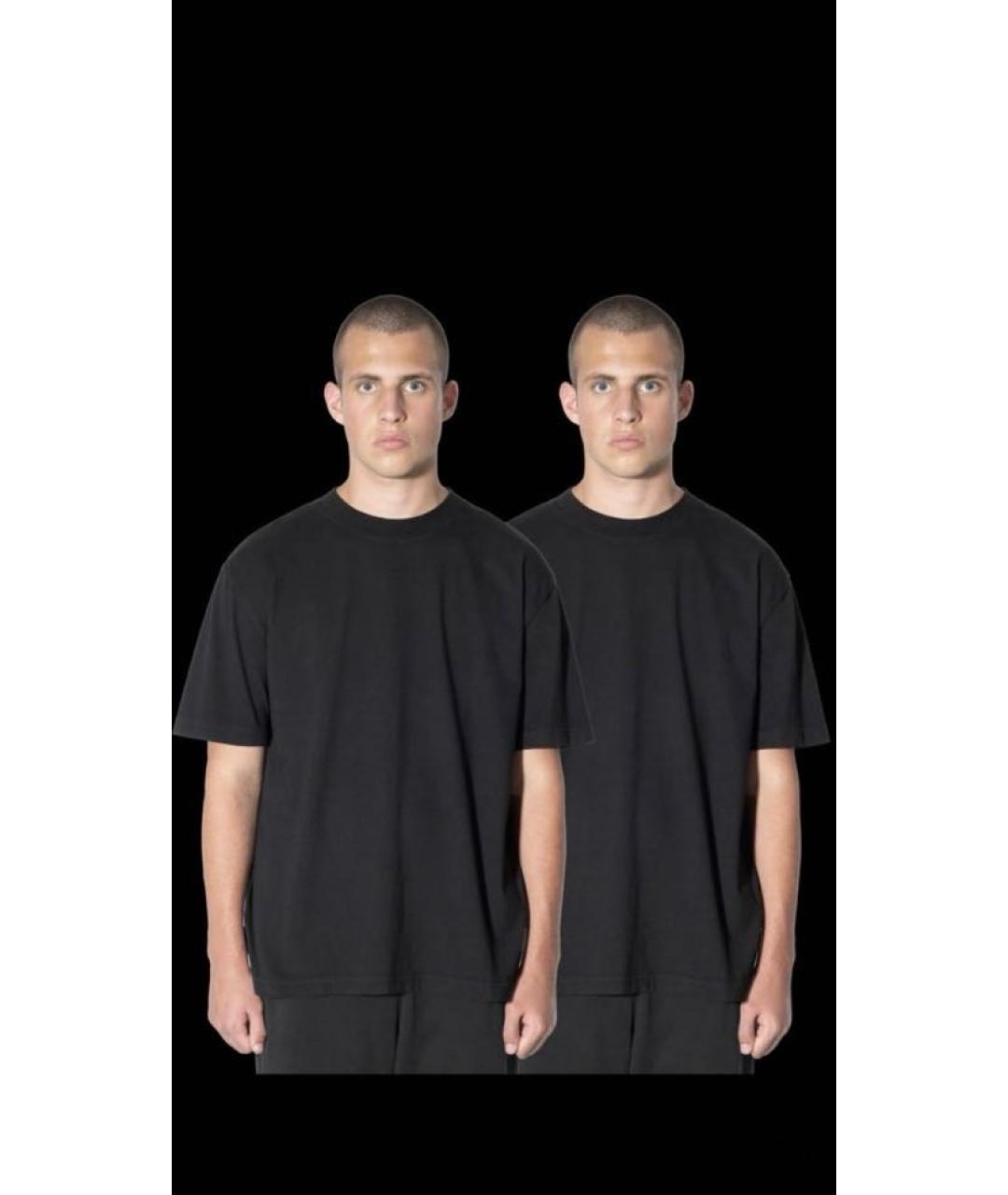 YEEZY Антрацитовая хлопковая футболка, фото 2