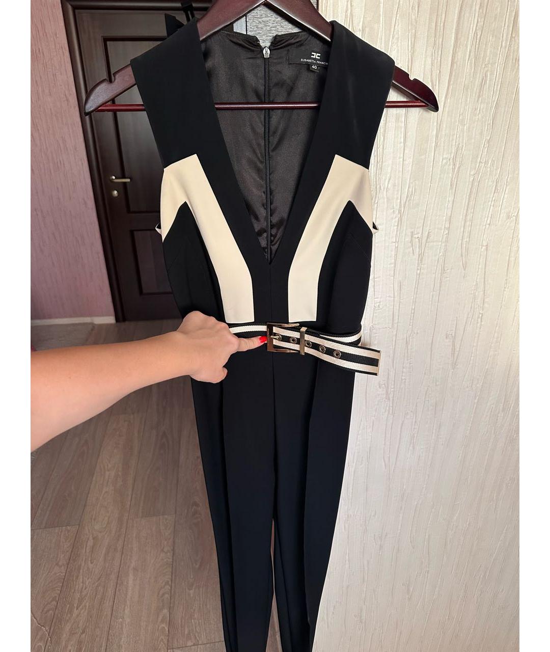 ELISABETTA FRANCHI Черный комбинезон, фото 4