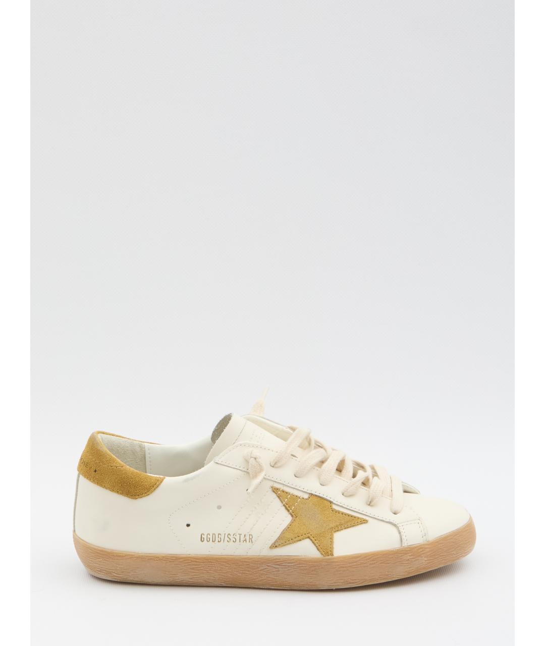 GOLDEN GOOSE DELUXE BRAND Белые кожаные низкие кроссовки / кеды, фото 6
