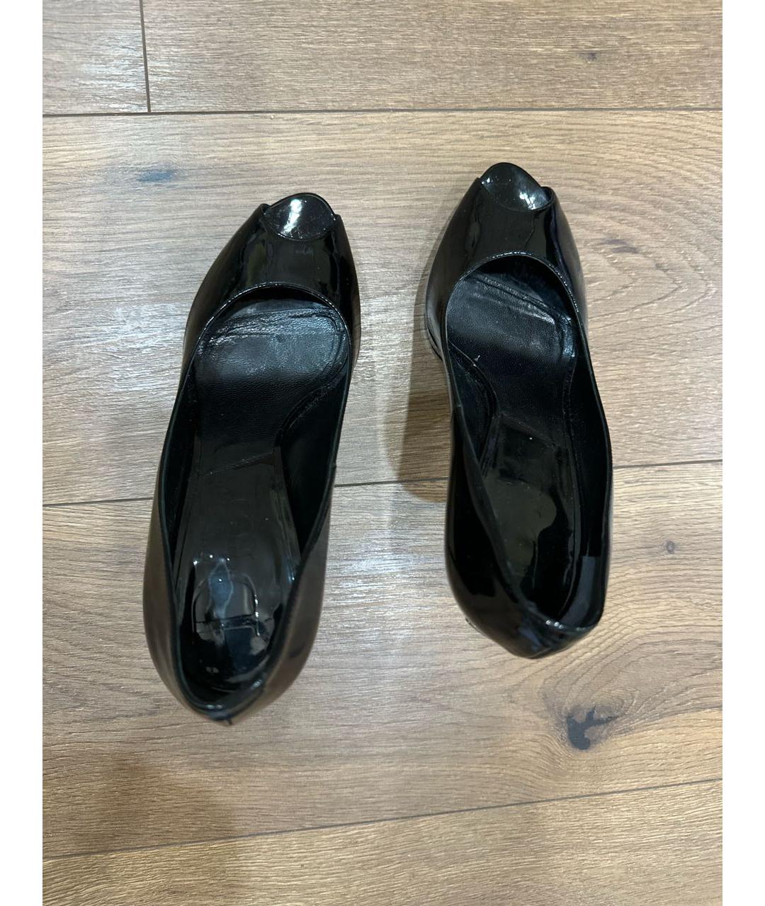 CHRISTIAN DIOR Черные туфли из лакированной кожи, фото 3