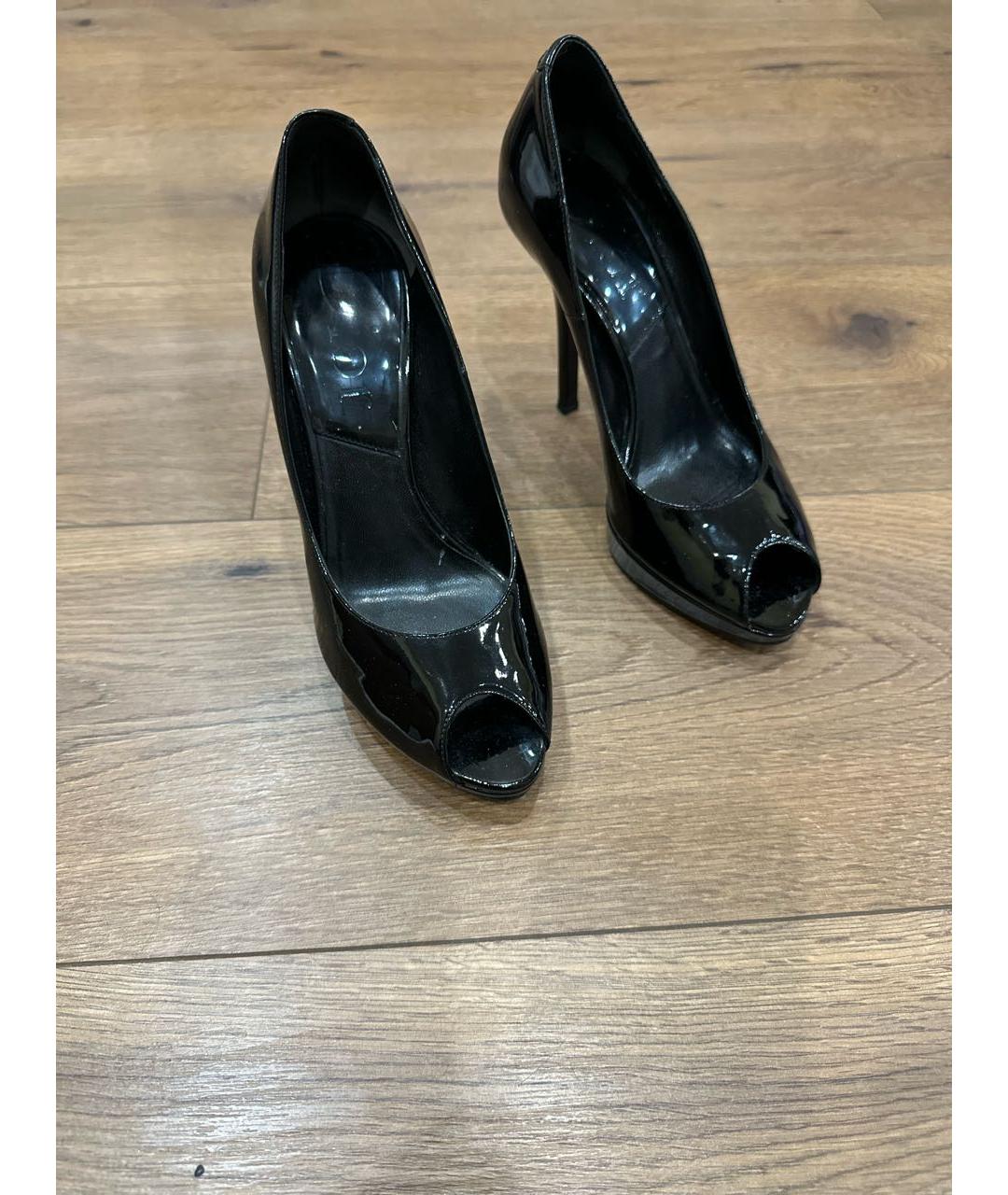CHRISTIAN DIOR Черные туфли из лакированной кожи, фото 2
