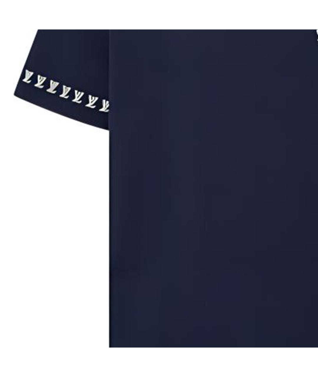 LOUIS VUITTON Темно-синяя хлопковая футболка, фото 6