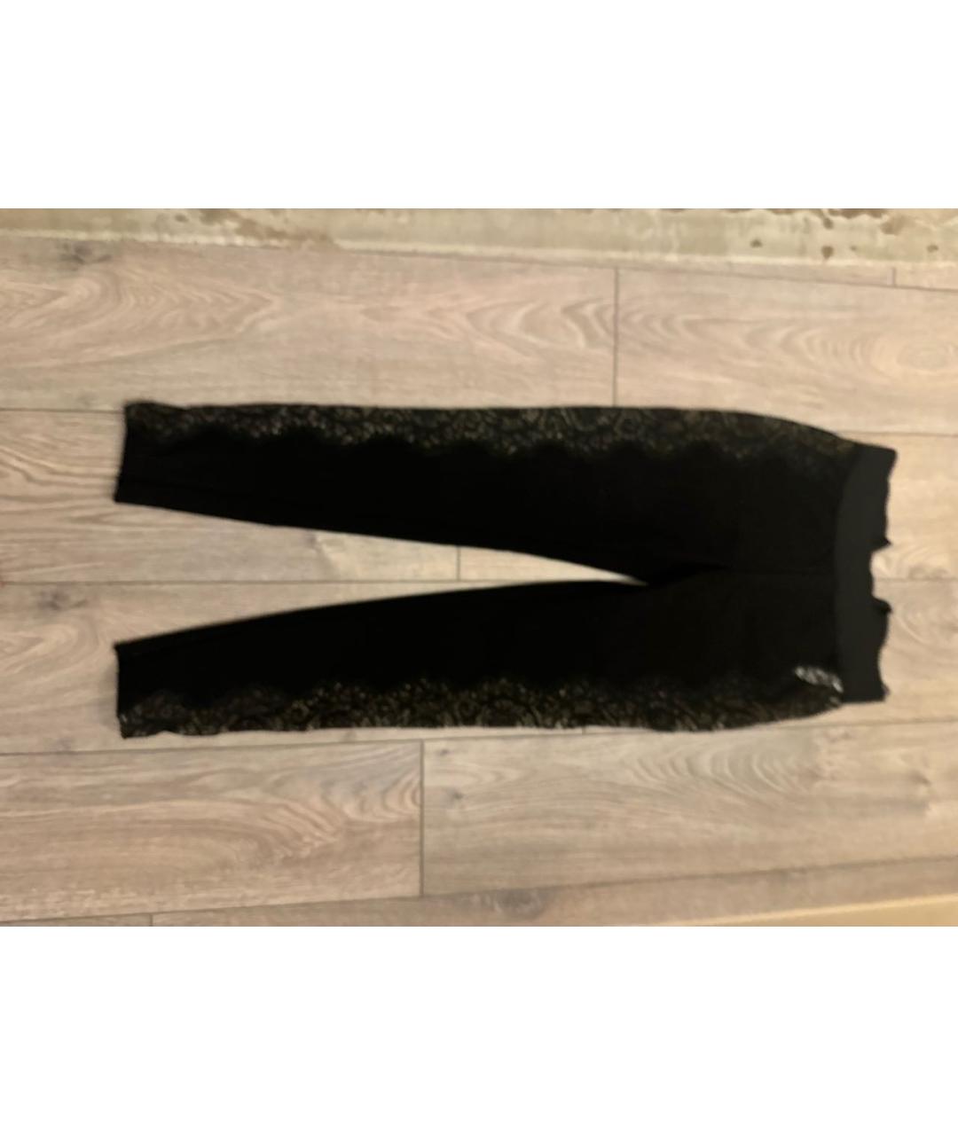 STELLA MCCARTNEY Черные кружевные брюки узкие, фото 2