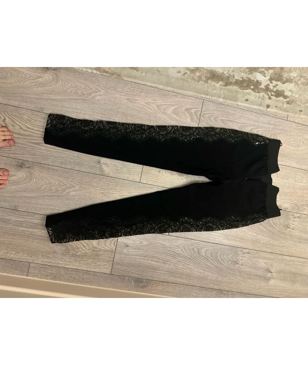 STELLA MCCARTNEY Черные кружевные брюки узкие, фото 5