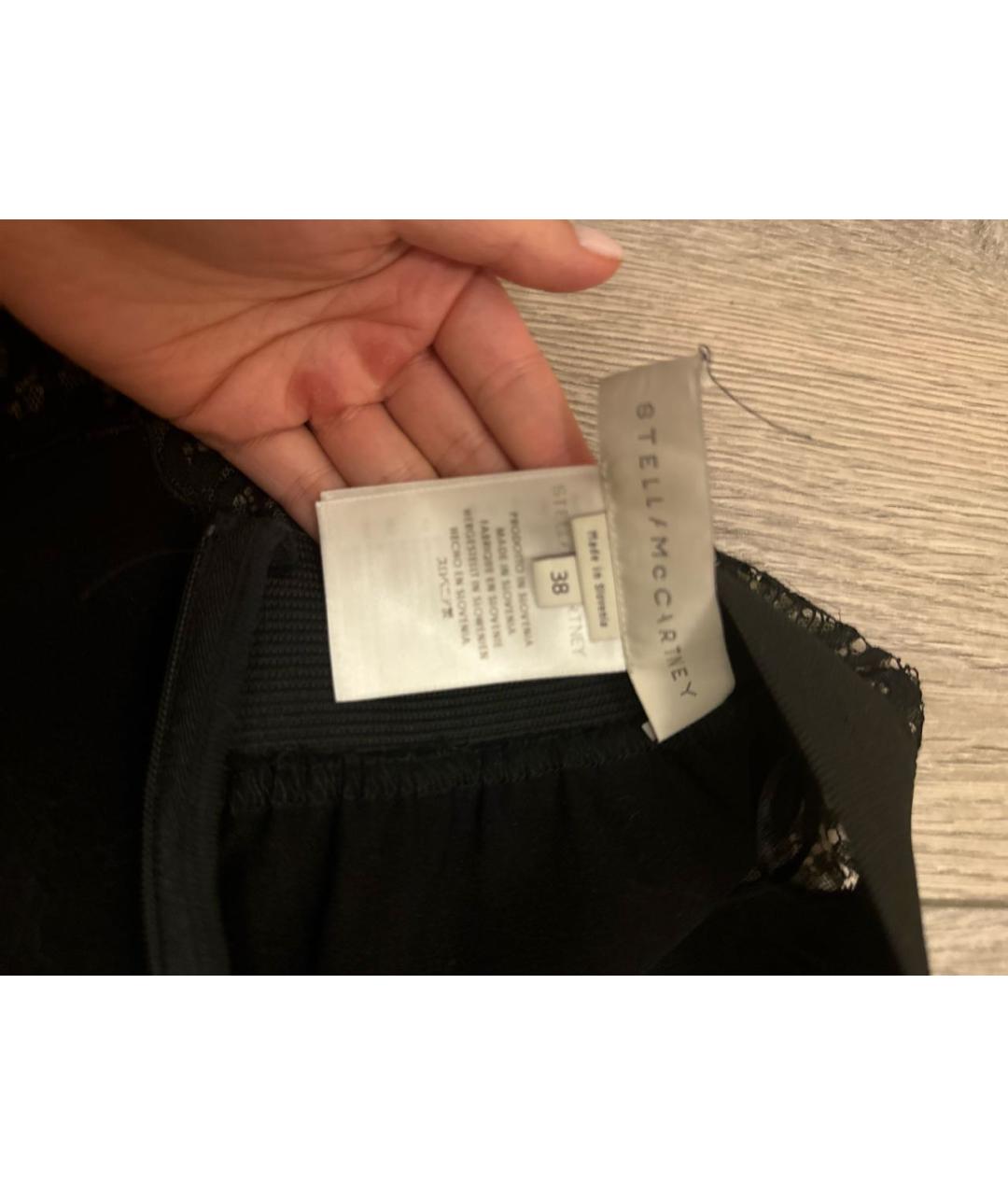 STELLA MCCARTNEY Черные кружевные брюки узкие, фото 3