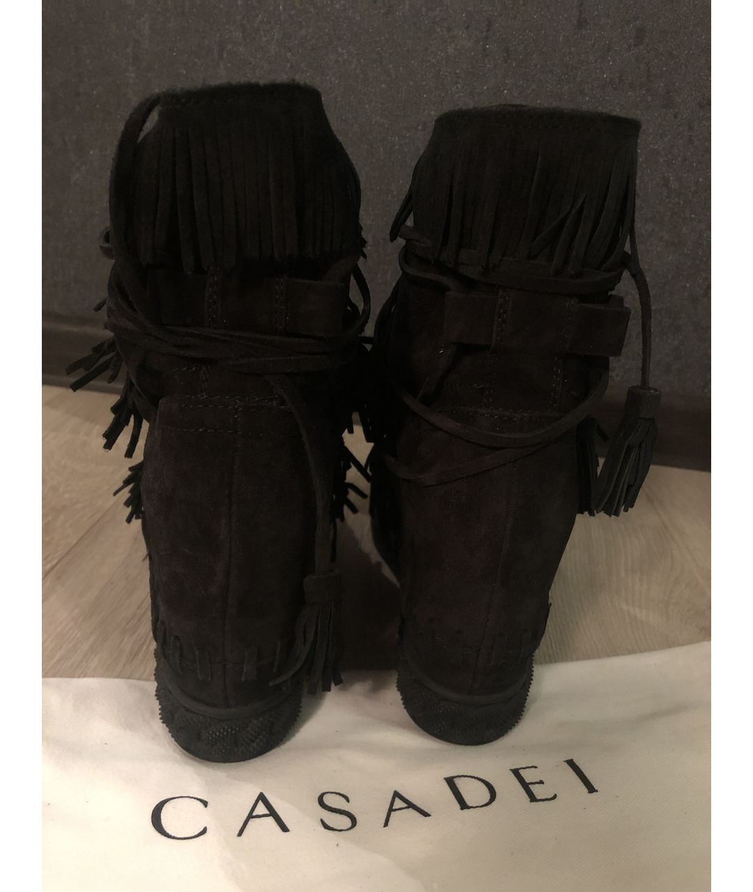 CASADEI Черные замшевые ботинки, фото 4