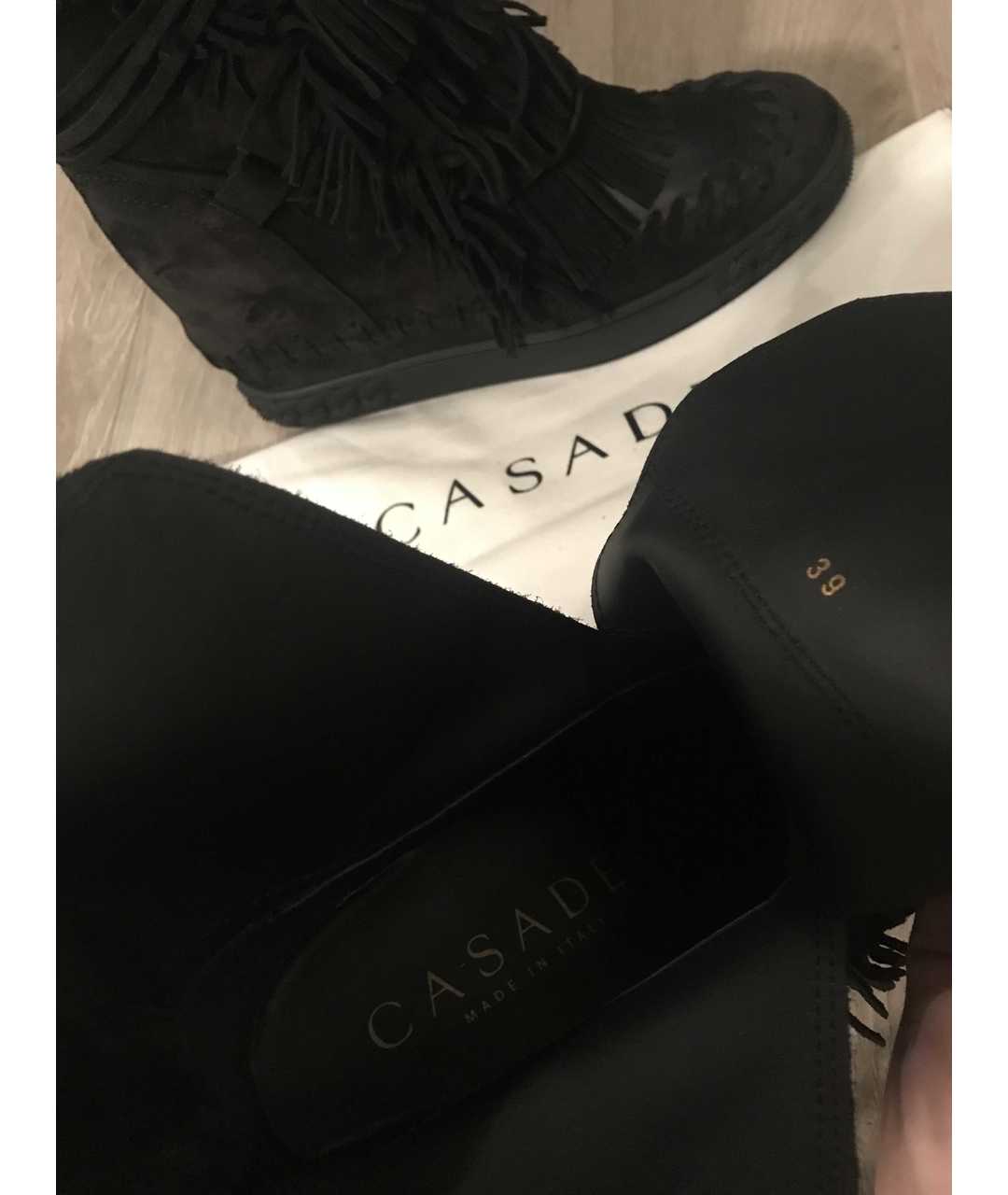 CASADEI Черные замшевые ботинки, фото 3