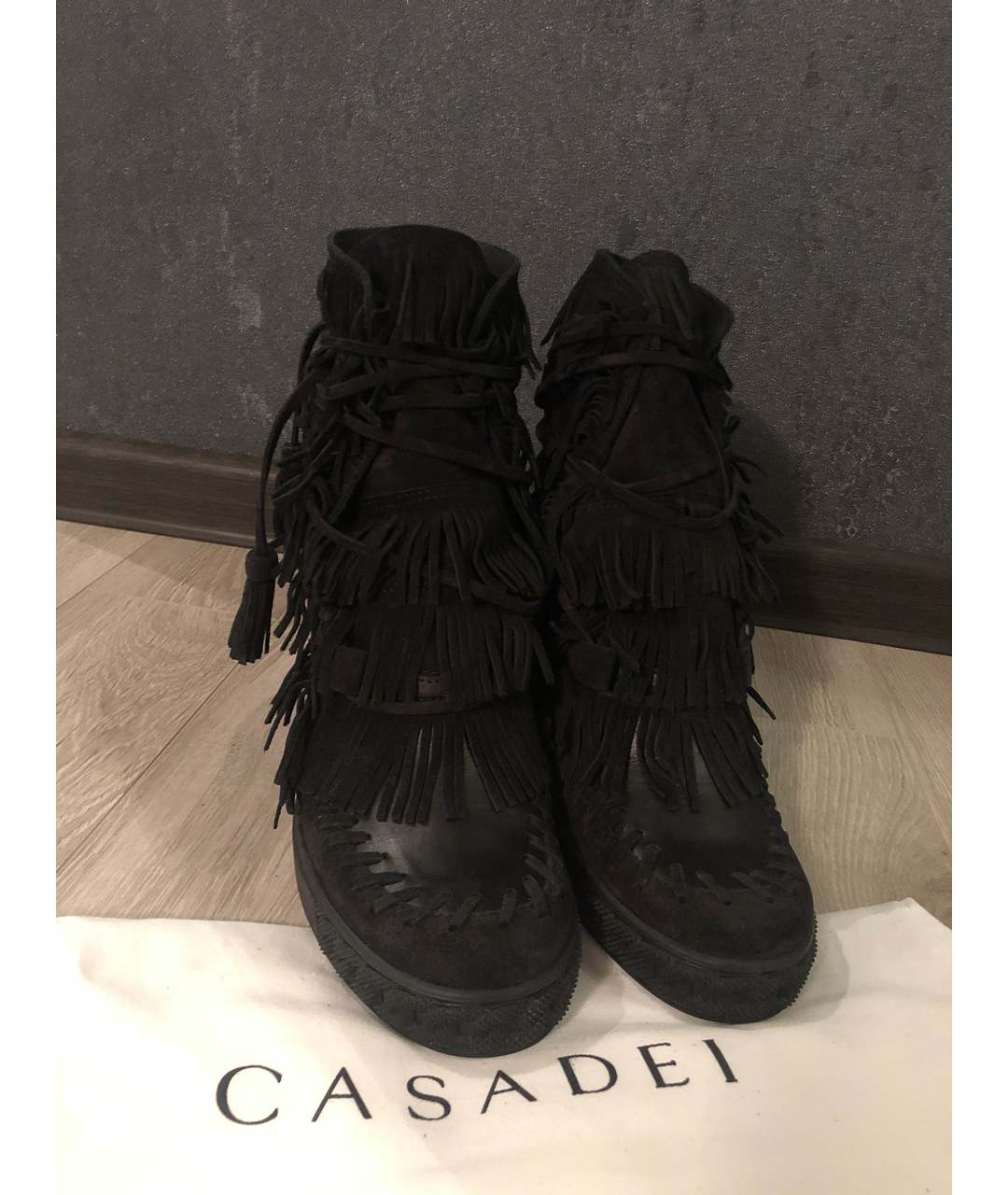 CASADEI Черные замшевые ботинки, фото 2