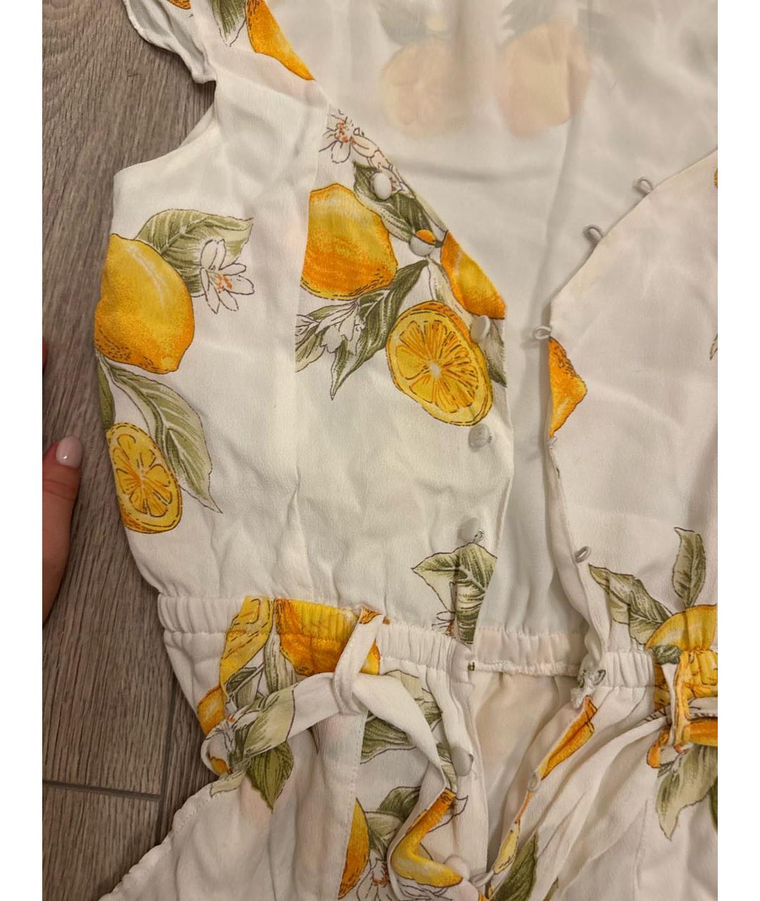 FOR LOVE AND LEMONS Белый шифоновый комбинезон, фото 4